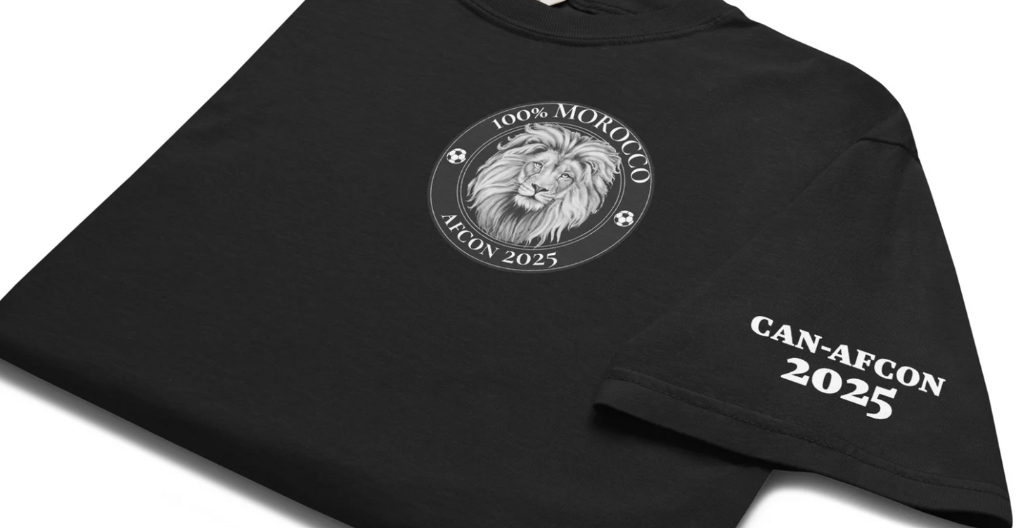 100 % Morocco – AFCON 2025 Limited Edition - Unisex garment-dyed heavyweight t-shirt